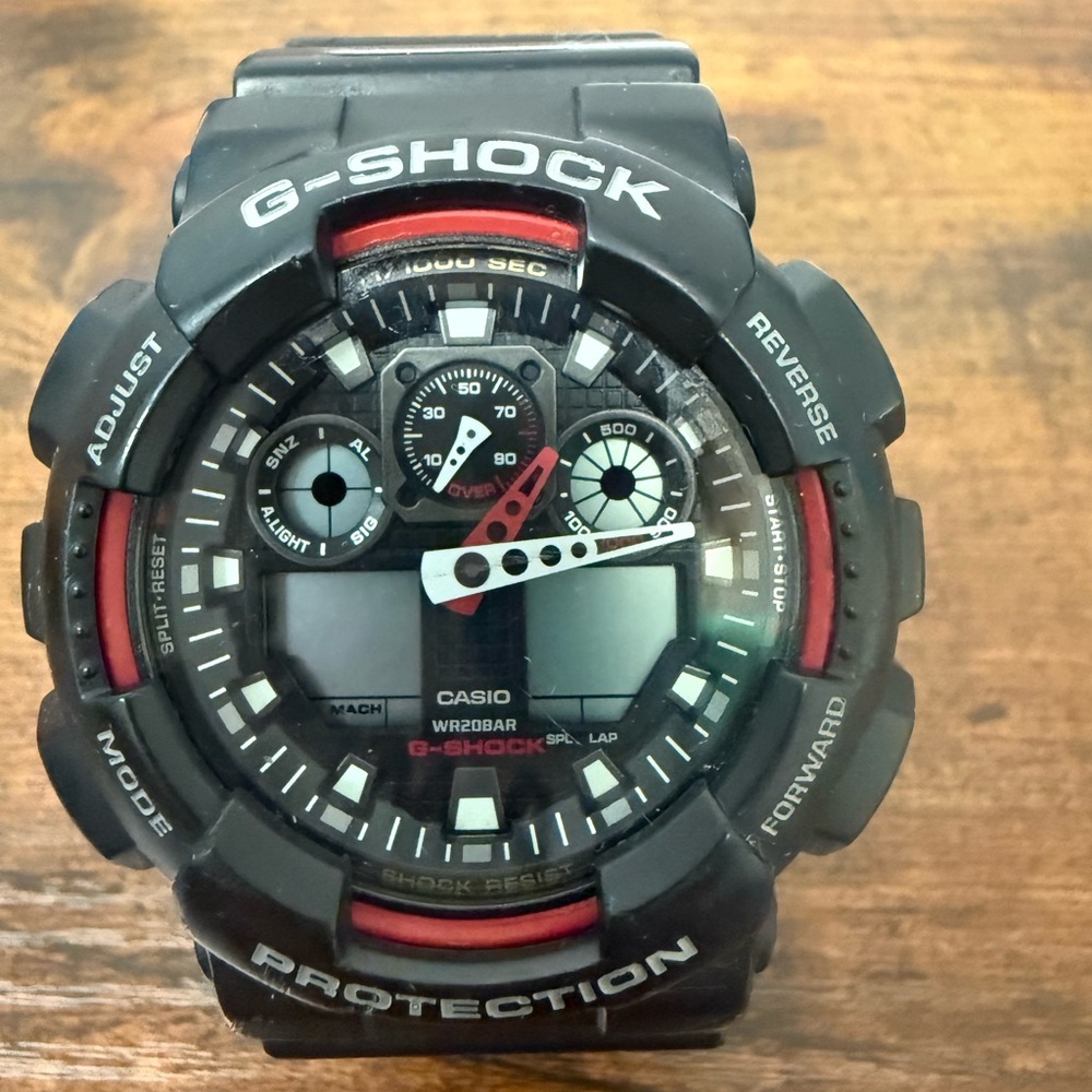 Casio G-Shock 5081 Black and Red Digital And Analog Watch